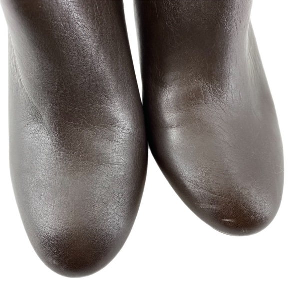 Coach Brown Leather Seneca Heeled Ankle Booties - Picture 5 of 10